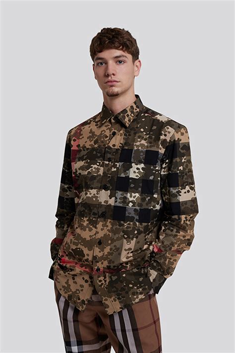 burberry formal shirt|burberry camouflage shirt.